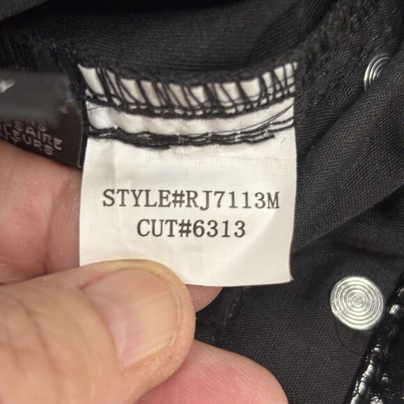 Tripp NYC Pants Mens 28 Black Skinny Leg Grunge Goth Vinyl 90s Vampire Punk - Picture 8 of 12